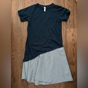 Anthropologie Daily Practice - Dark Blue Dress - twofer dress - XXS petite